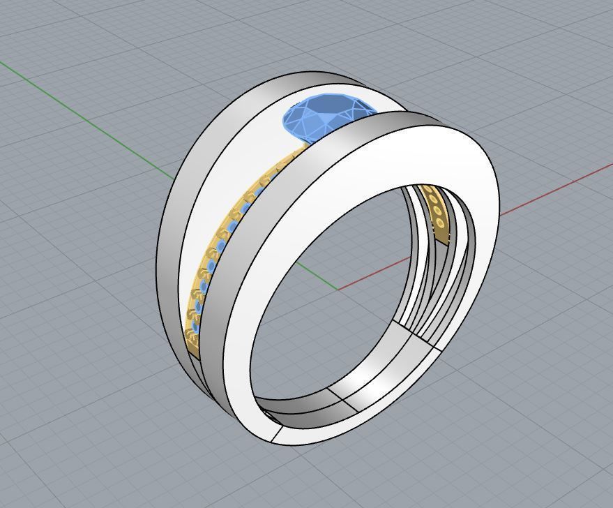 Women ring 3D print model_6