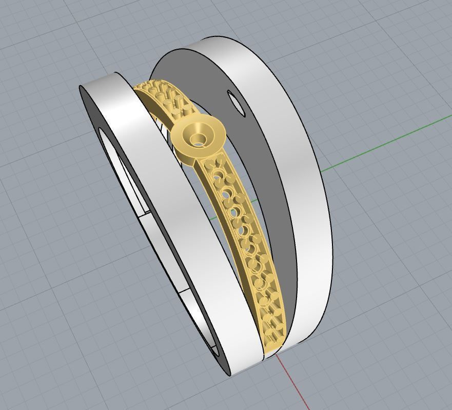 Women ring 3D print model_8