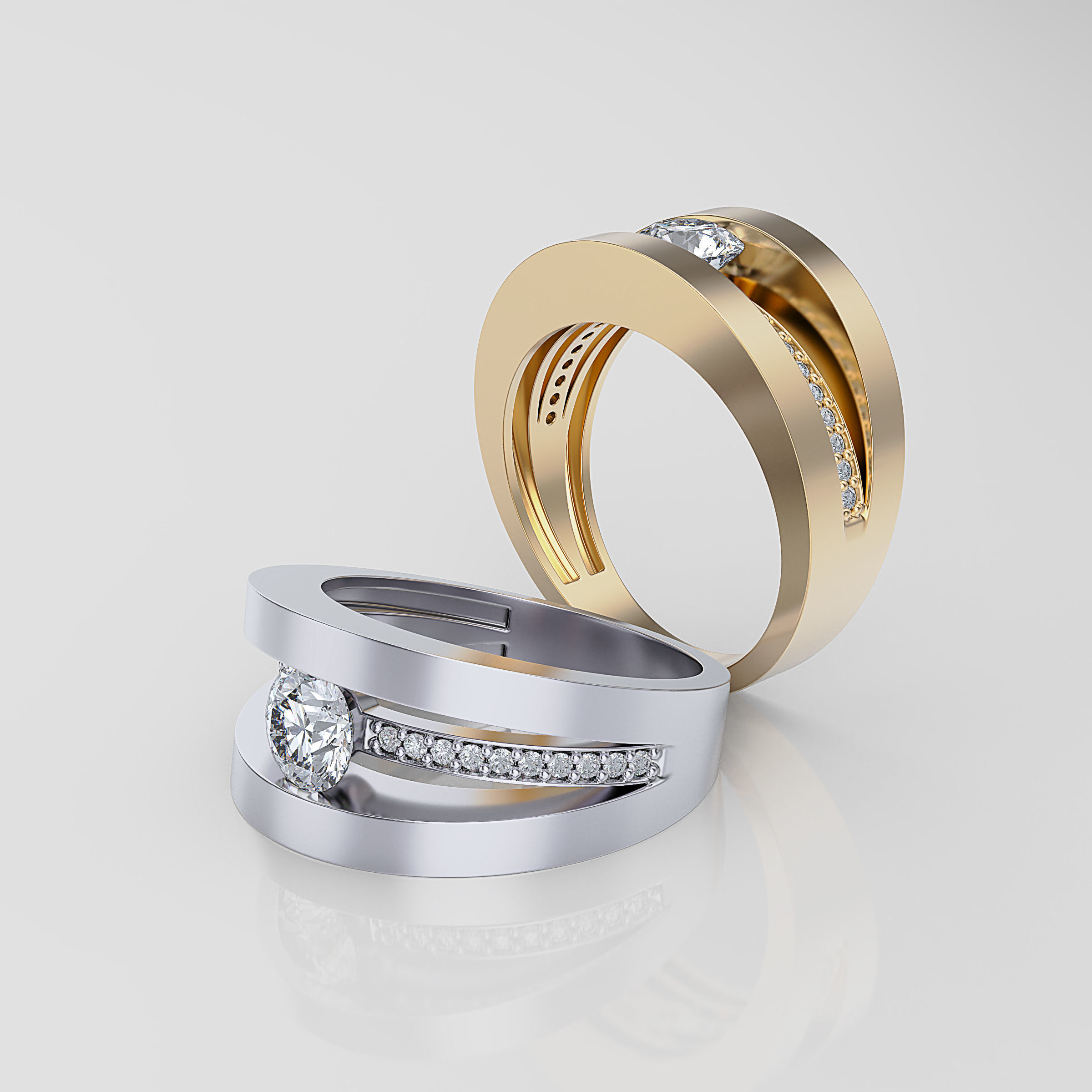 Women ring 3D print model_12