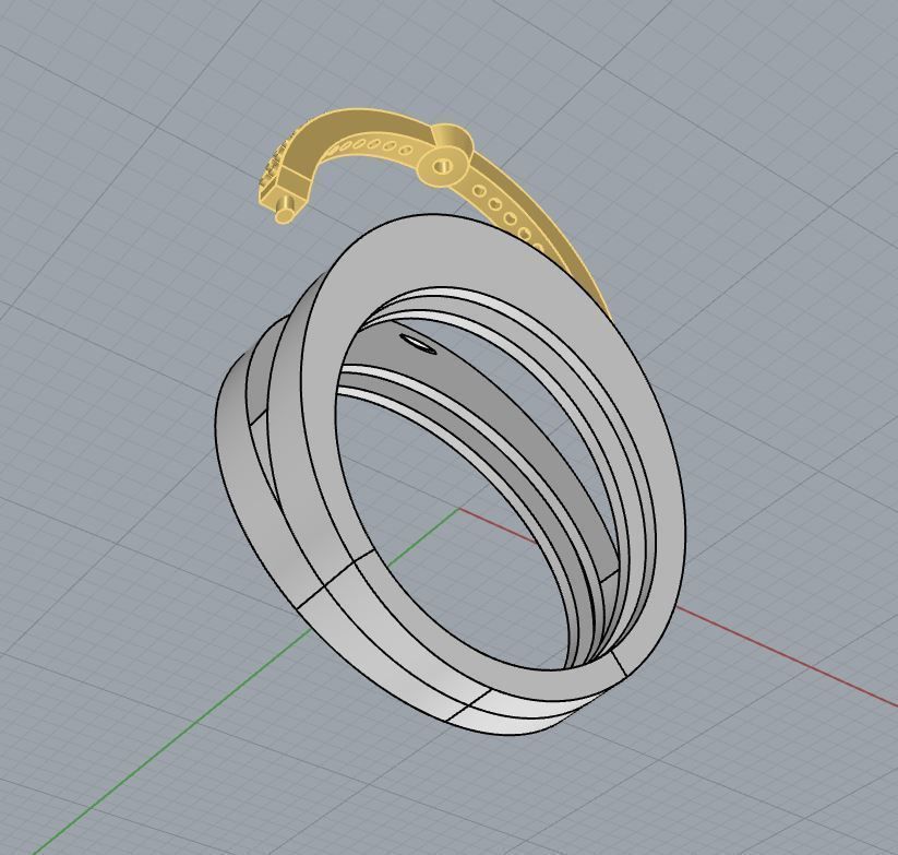 Women ring 3D print model_10