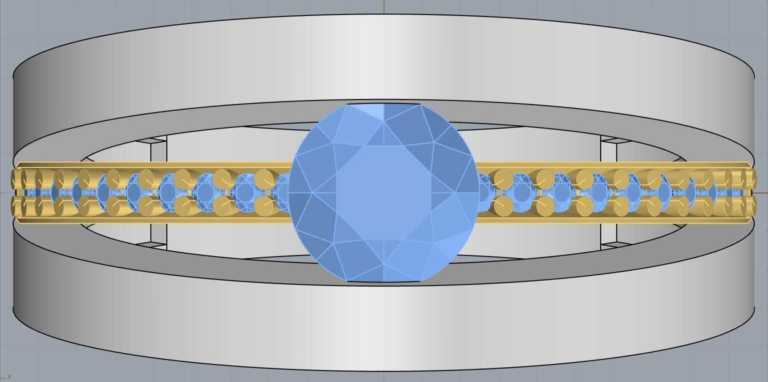 Women ring 3D print model_4