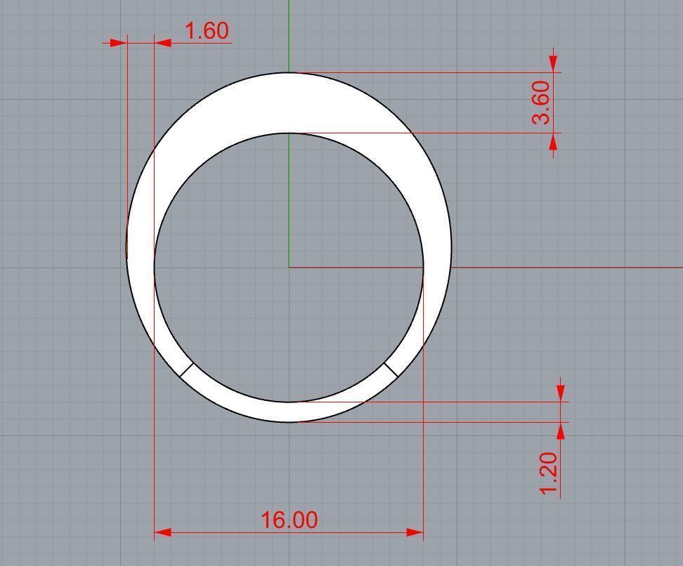 Women ring 3D print model_2