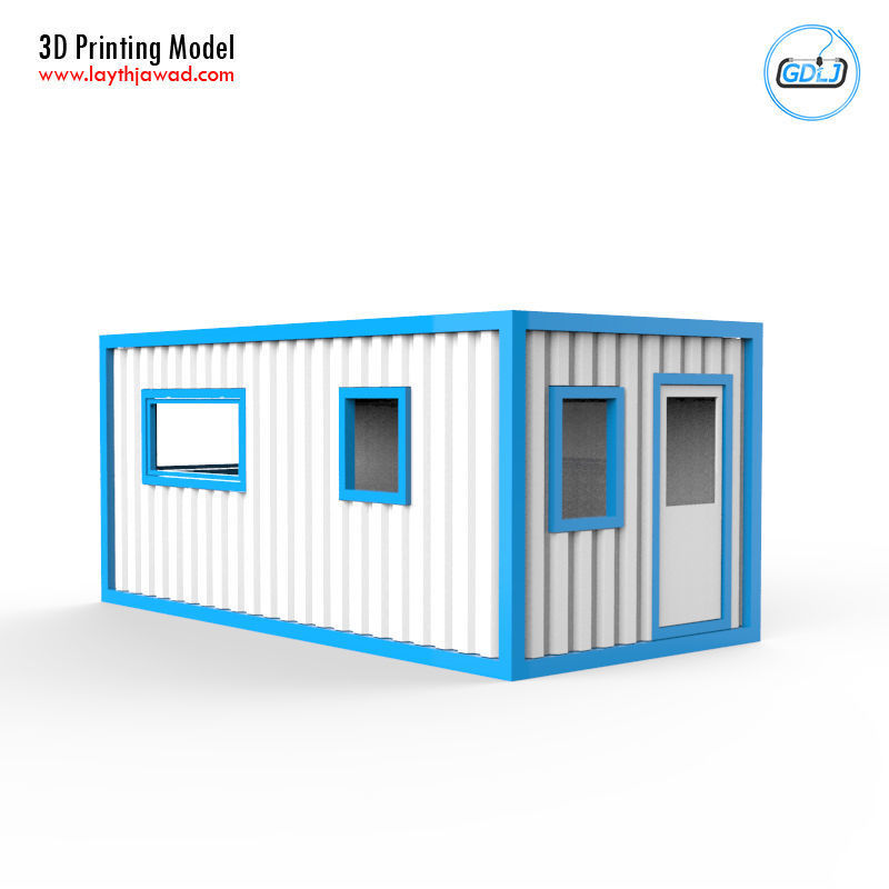 Container House 3D print model_6