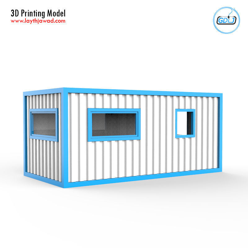 Container House 3D print model_5