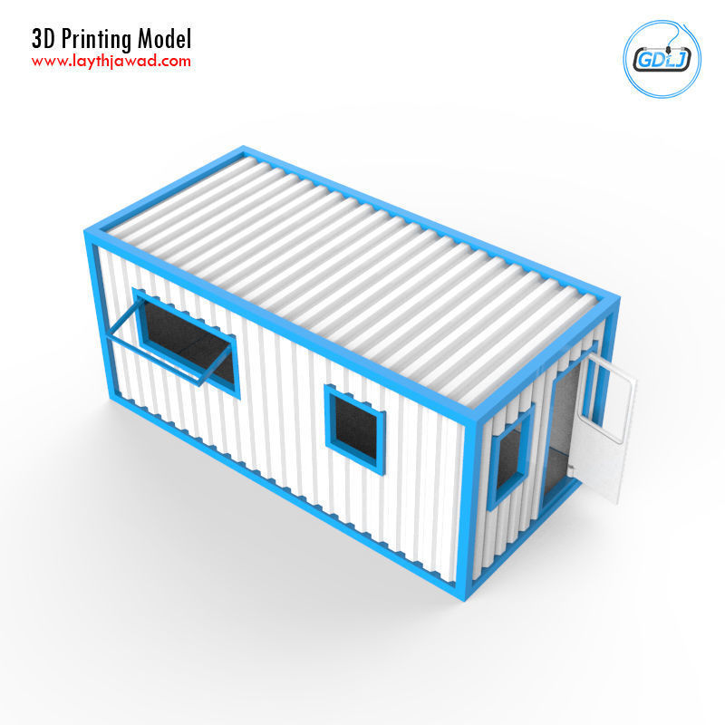 Container House 3D print model_8