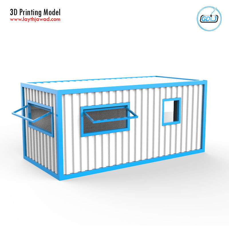 Container House 3D print model_3