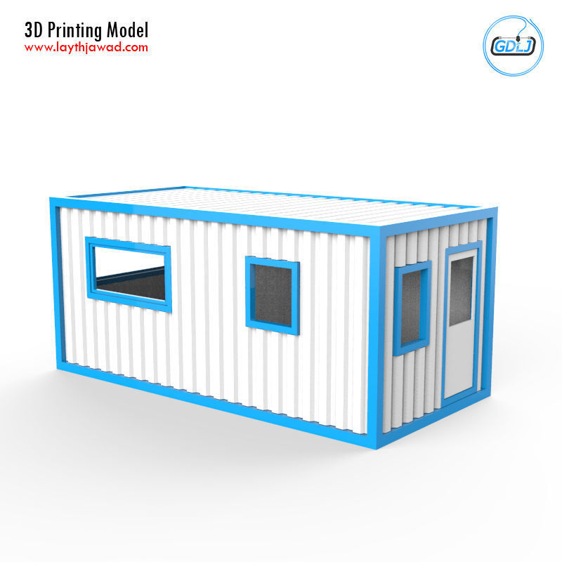 Container House 3D print model_2