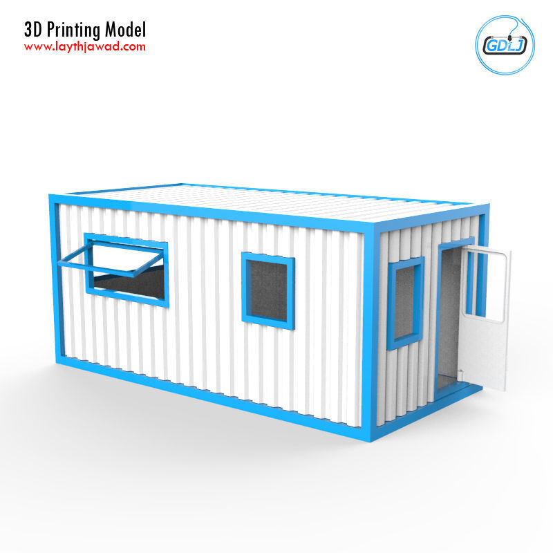 Container House 3D print model_1