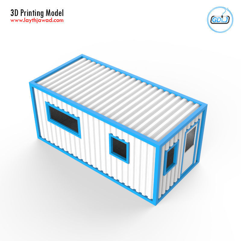 Container House 3D print model_7