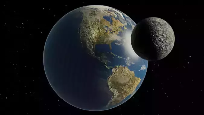 Earth and Moon