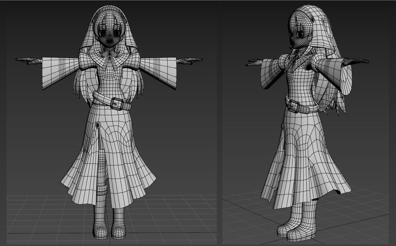 Hina kamisama ni natta hi VRChat 3D model_4