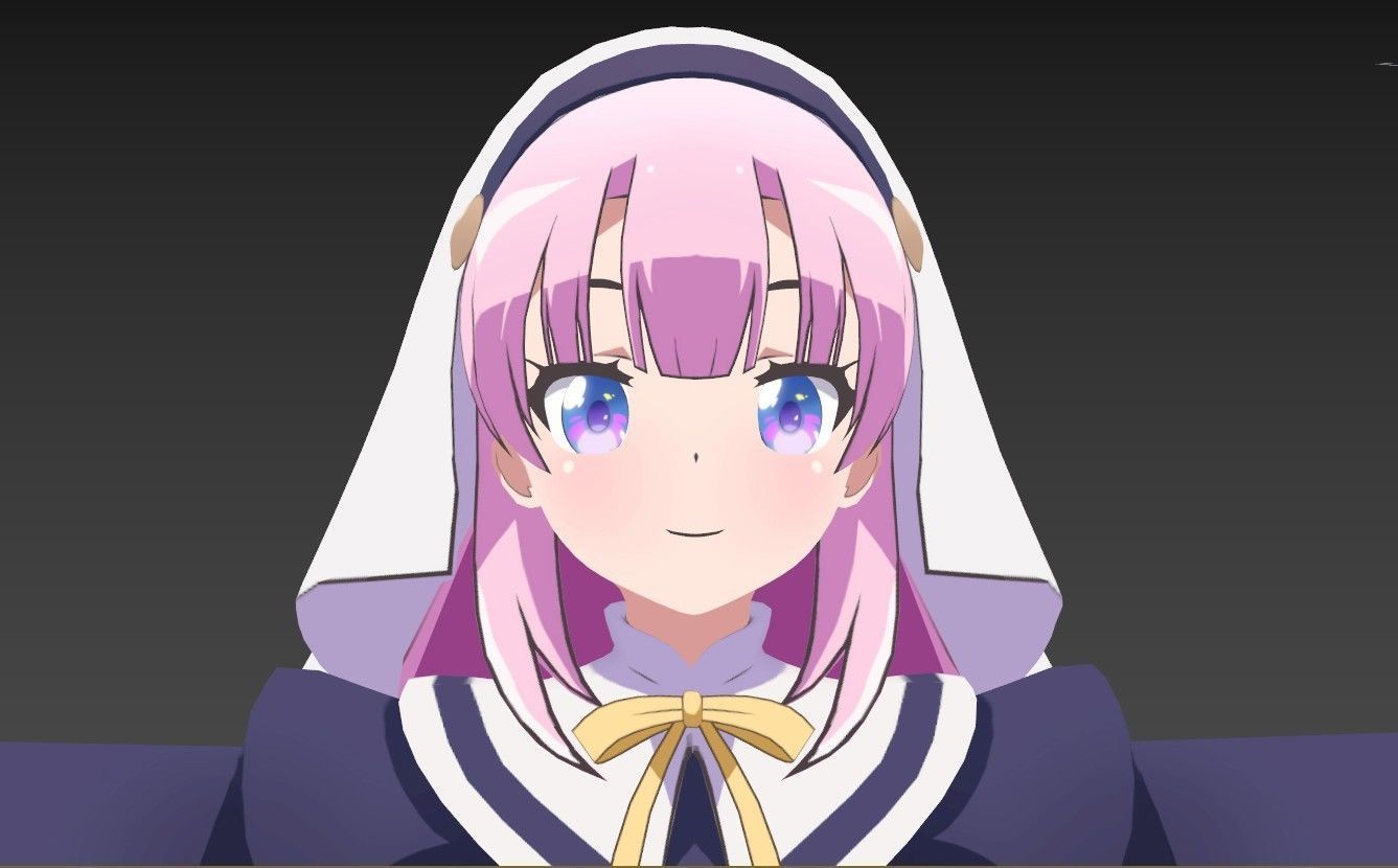 Hina kamisama ni natta hi VRChat 3D model_5