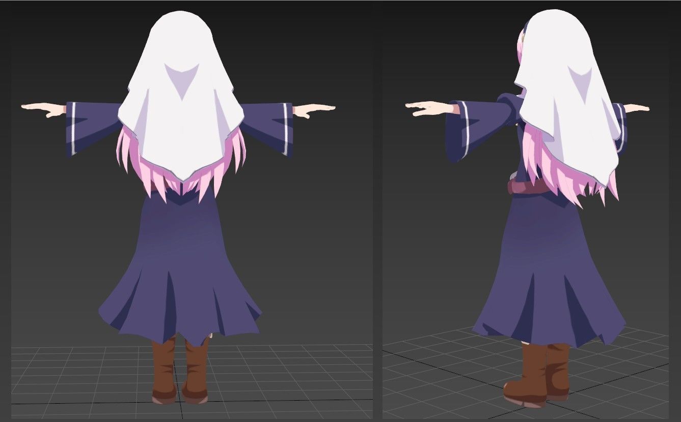 Hina kamisama ni natta hi VRChat 3D model_2