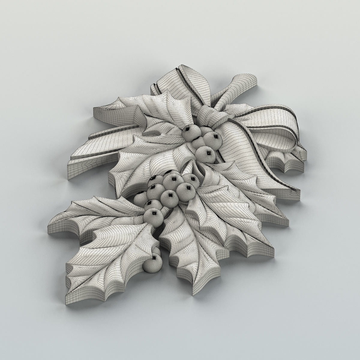 Carved decor central 019 3D model_7