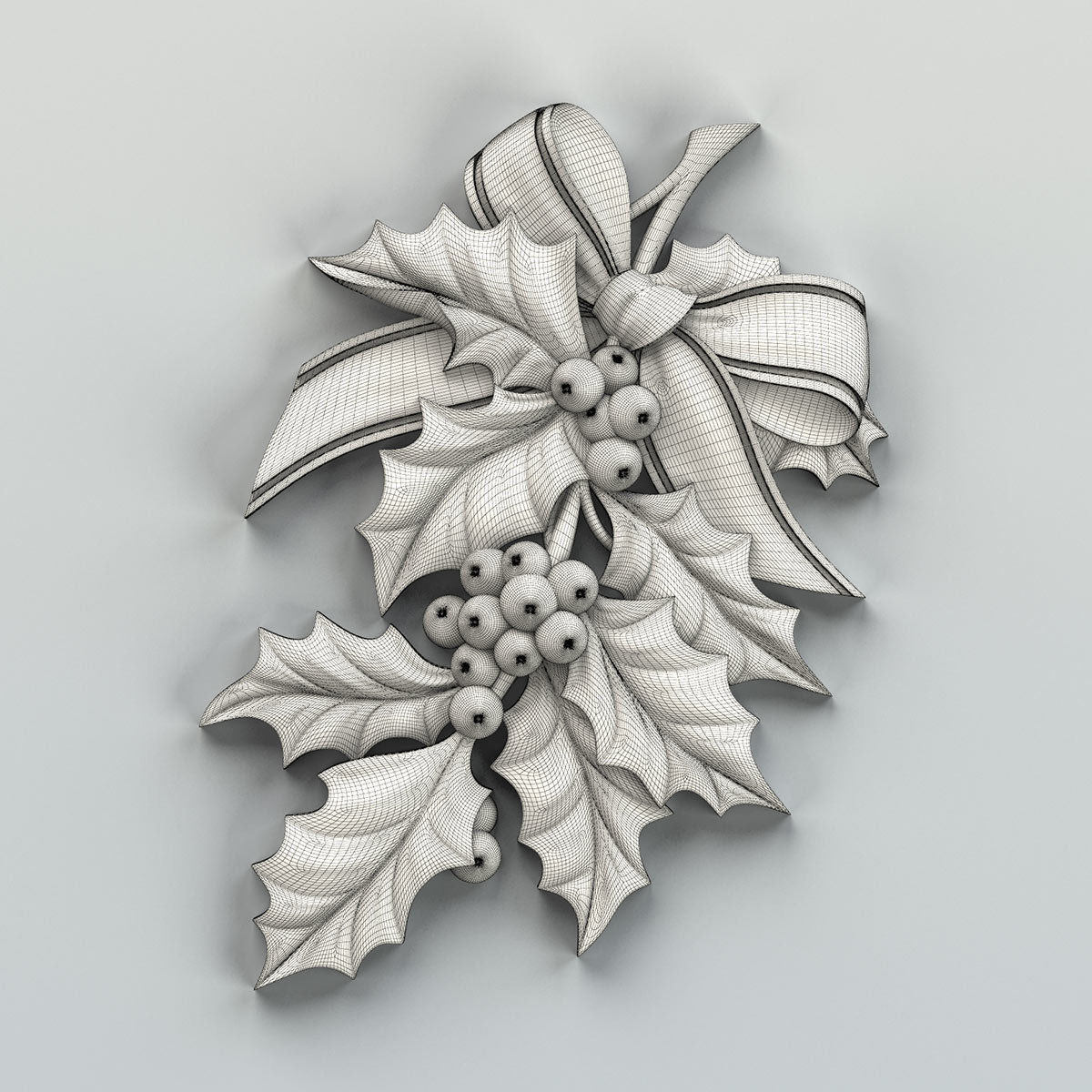 Carved decor central 019 3D model_6