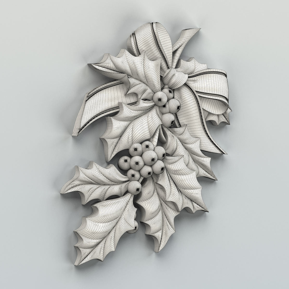 Carved decor central 019 3D model_5