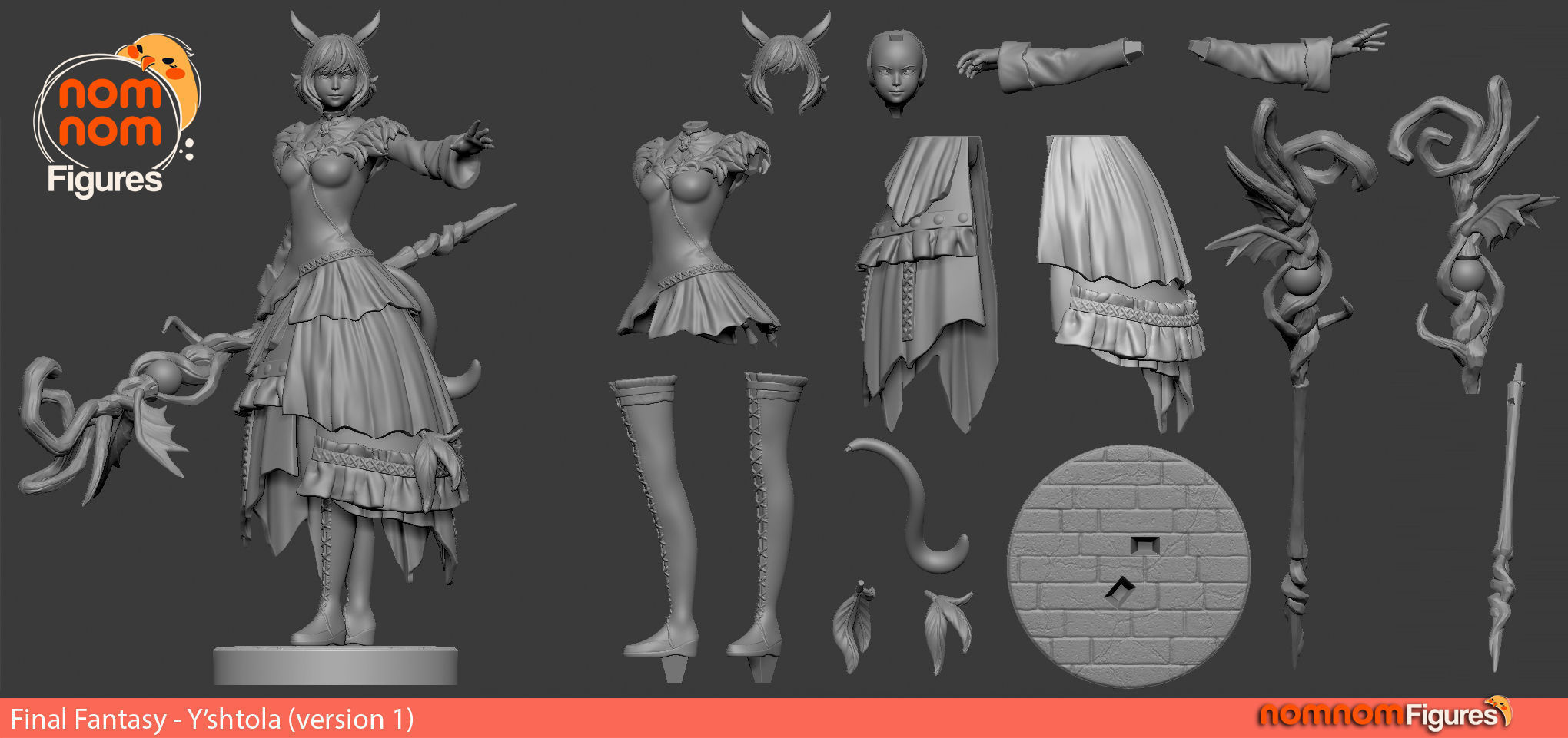 Yshtola Final Fantasy XIV - Version 1 3D print model_2