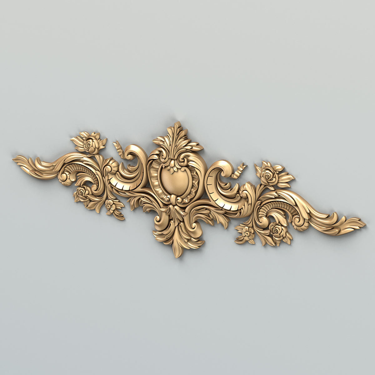 Carved decor horizontal 036 3D model_4