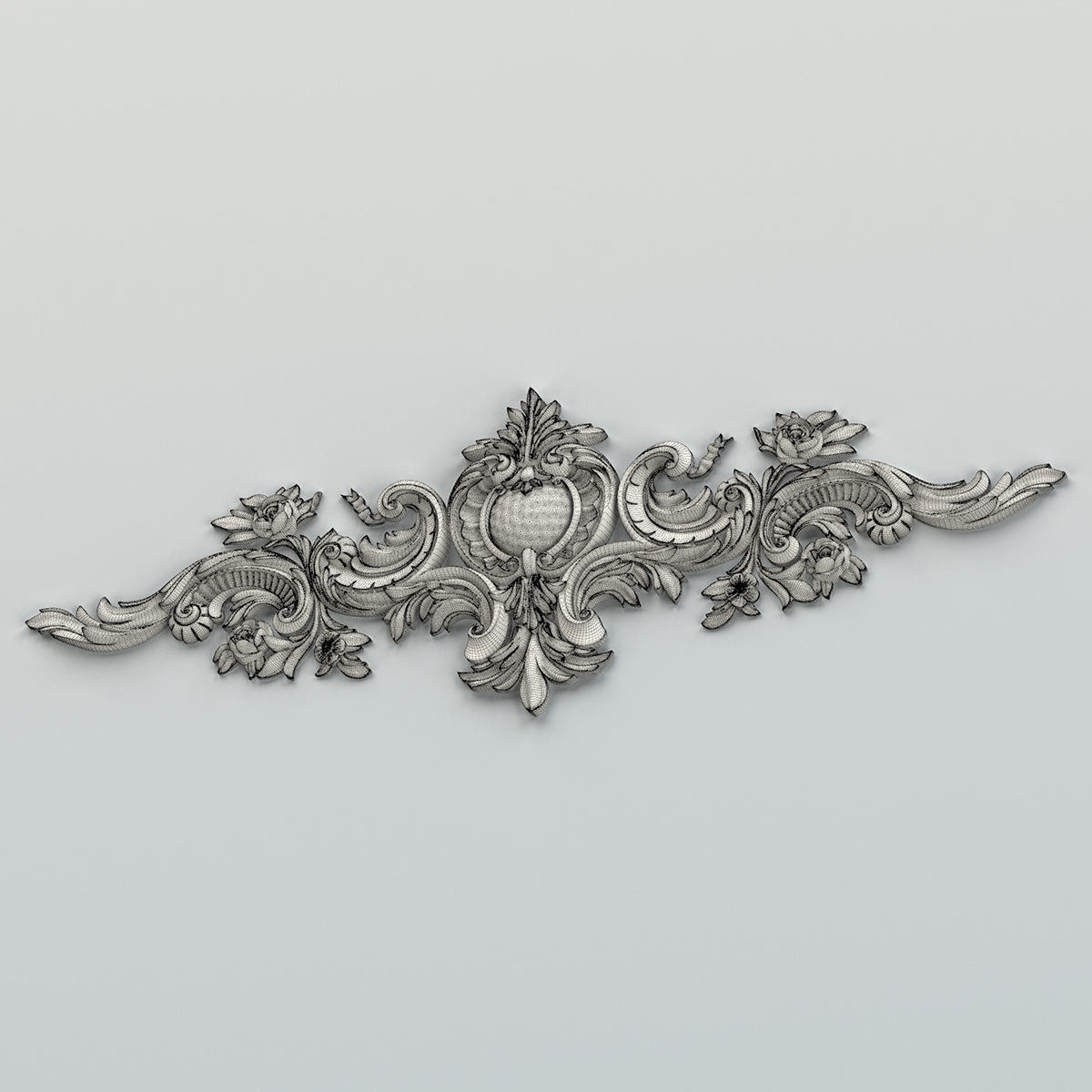 Carved decor horizontal 036 3D model_10