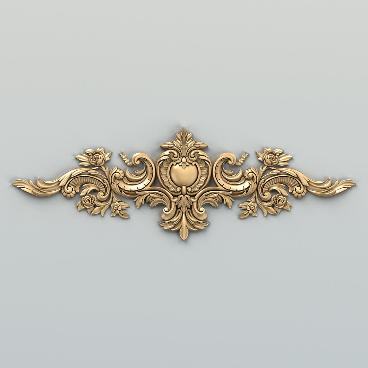 Carved decor horizontal 036 3D model_2