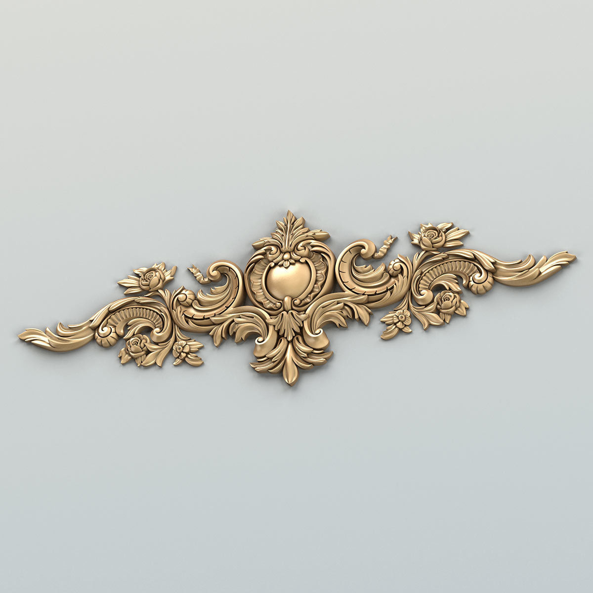 Carved decor horizontal 036 3D model_6