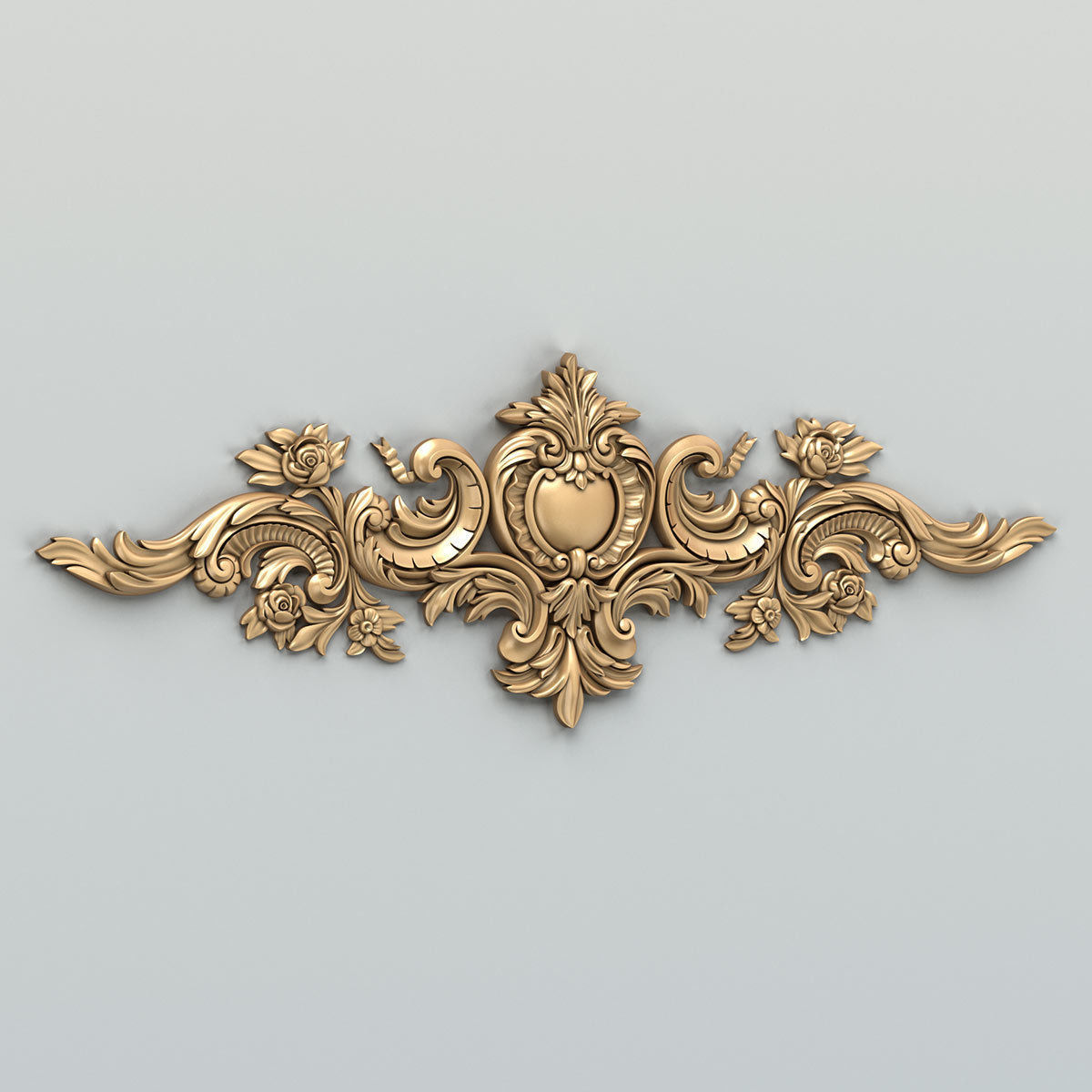 Carved decor horizontal 036 3D model_1