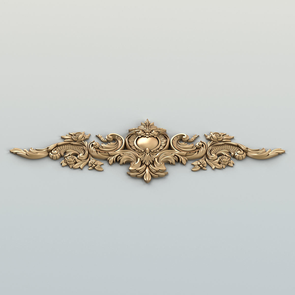 Carved decor horizontal 036 3D model_5