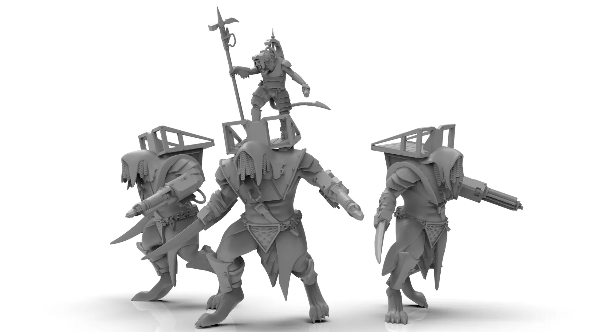 Cheese Stealer Cult - Warlord of Ogre Palaquin 3D print model_0
