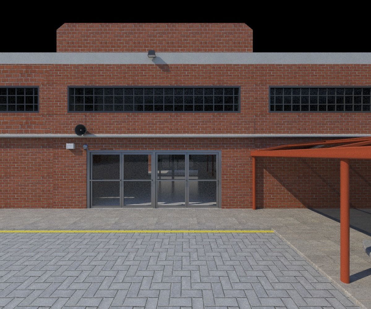 College School Secondary Low-poly 3D model_18