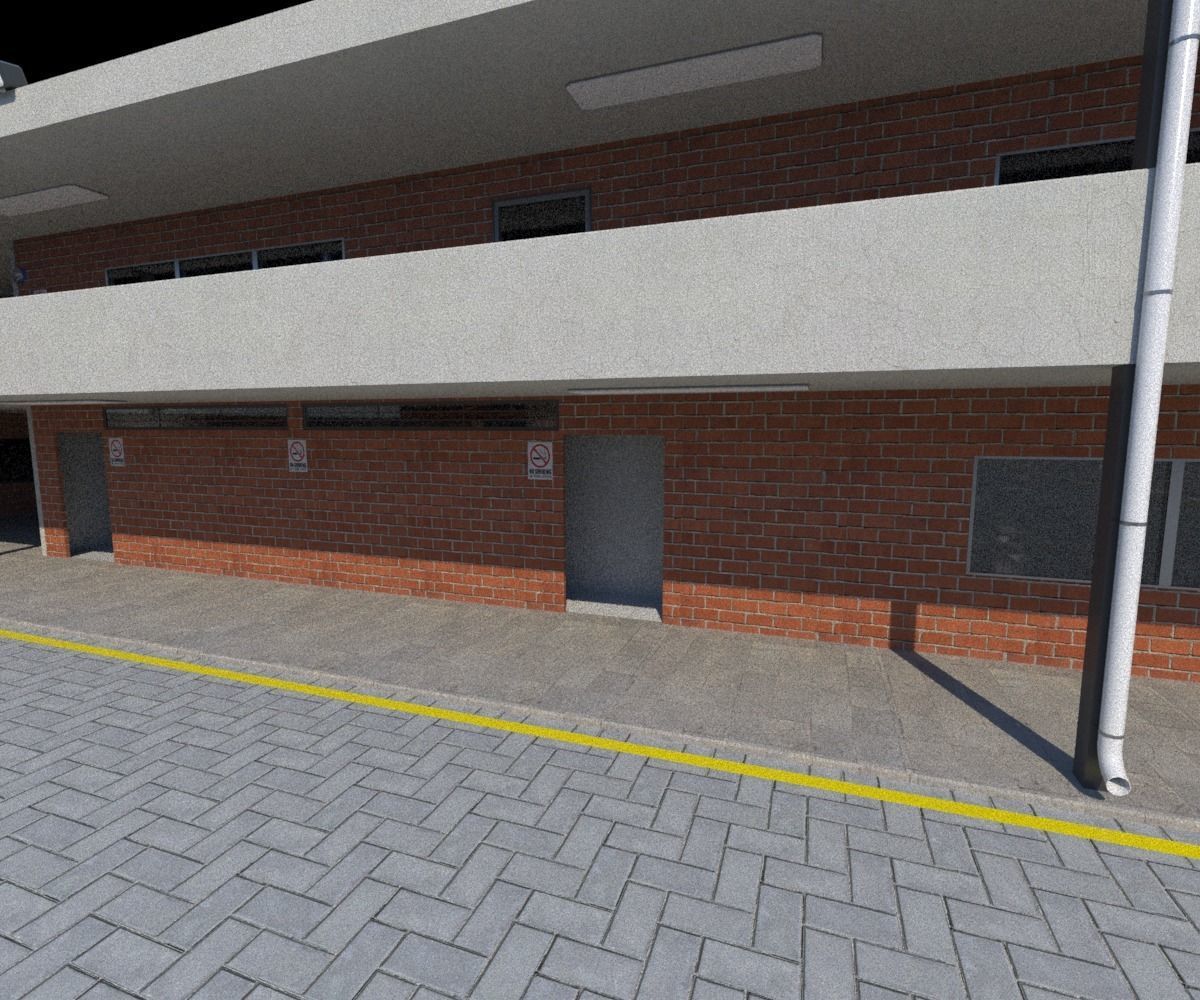 College School Secondary Low-poly 3D model_19