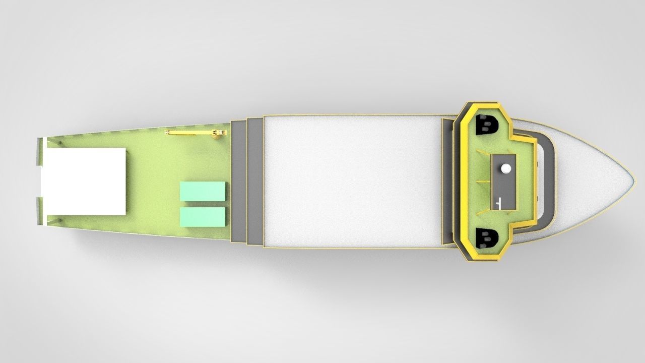 Supply Ship Low-poly 3D model_2