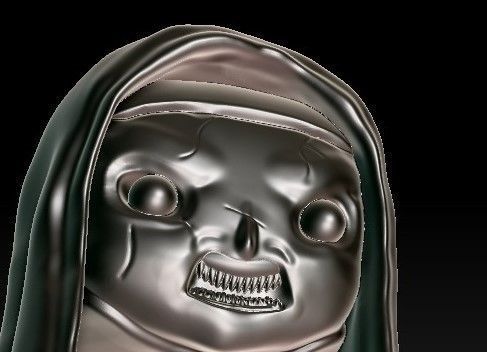 the nun figurine of 3D print model_5