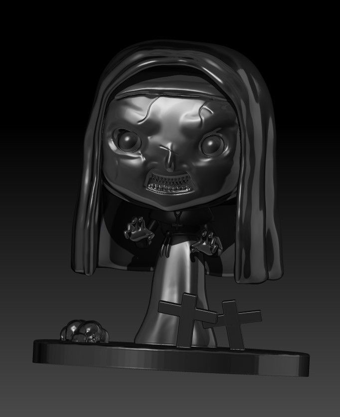 the nun figurine of 3D print model_7