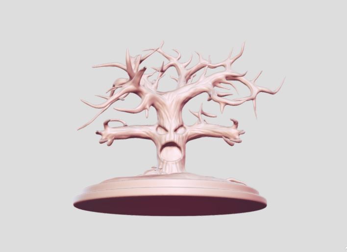 horror tree 3D print model_8