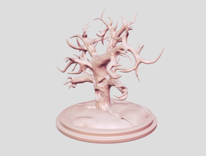 horror tree 3D print model_2