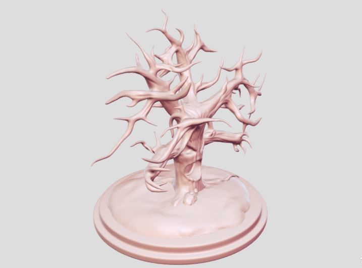horror tree 3D print model_7