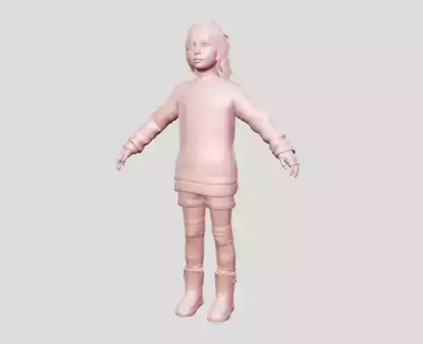 Realistic teen girl character 