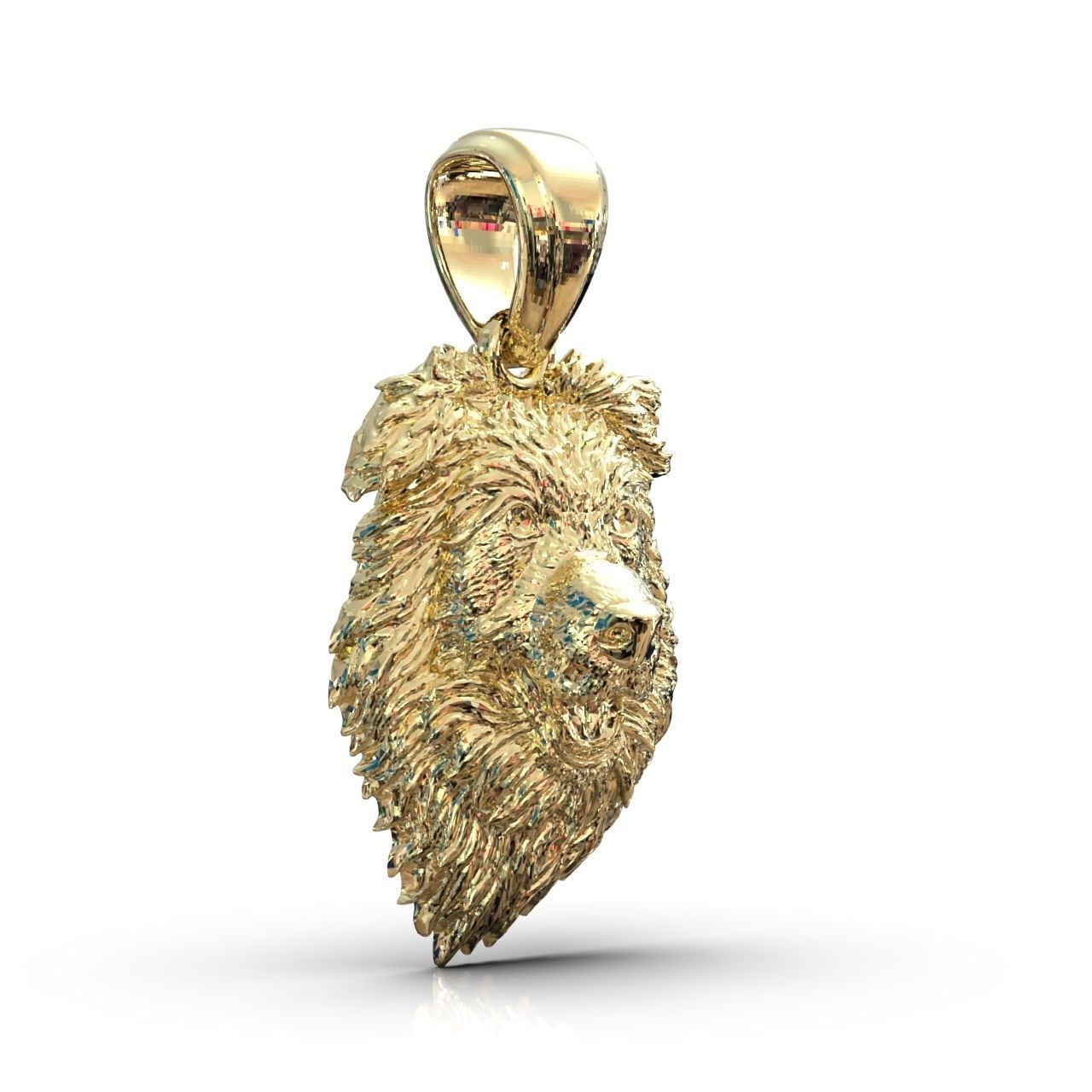 pendant with dog 3D print model_5