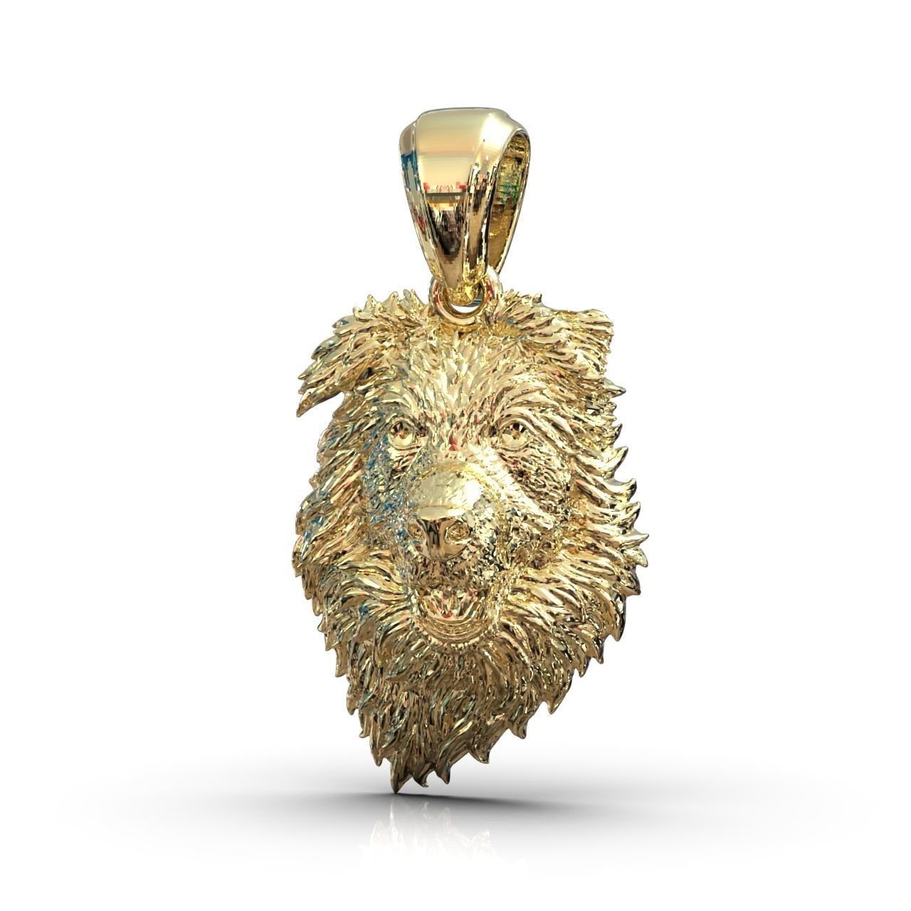 pendant with dog 3D print model_4