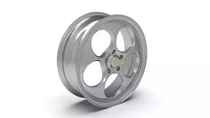 Custom-Rim-Wheel-AB6 silver wheel 3D print model