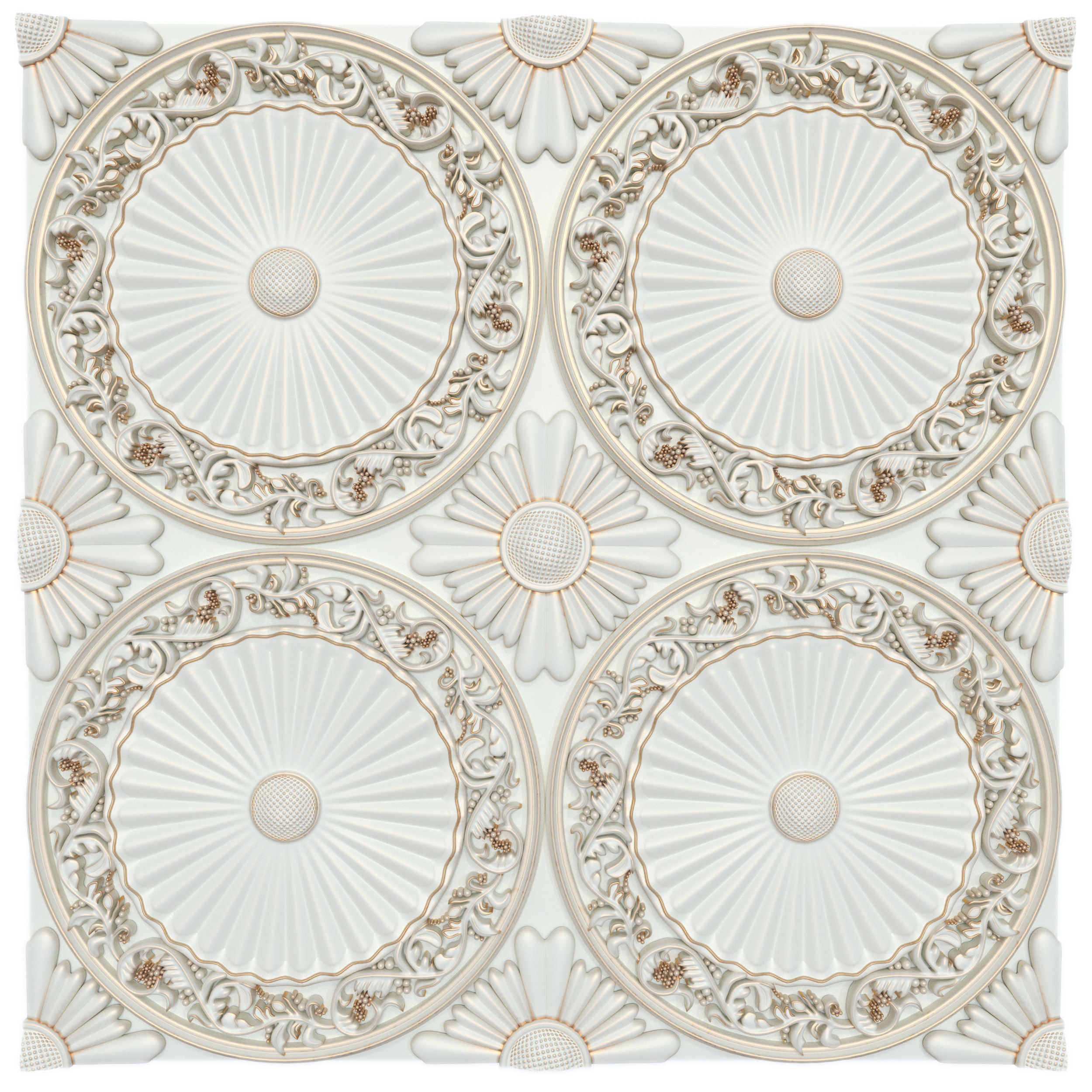 Decorative panels - Set 9 3D model_2
