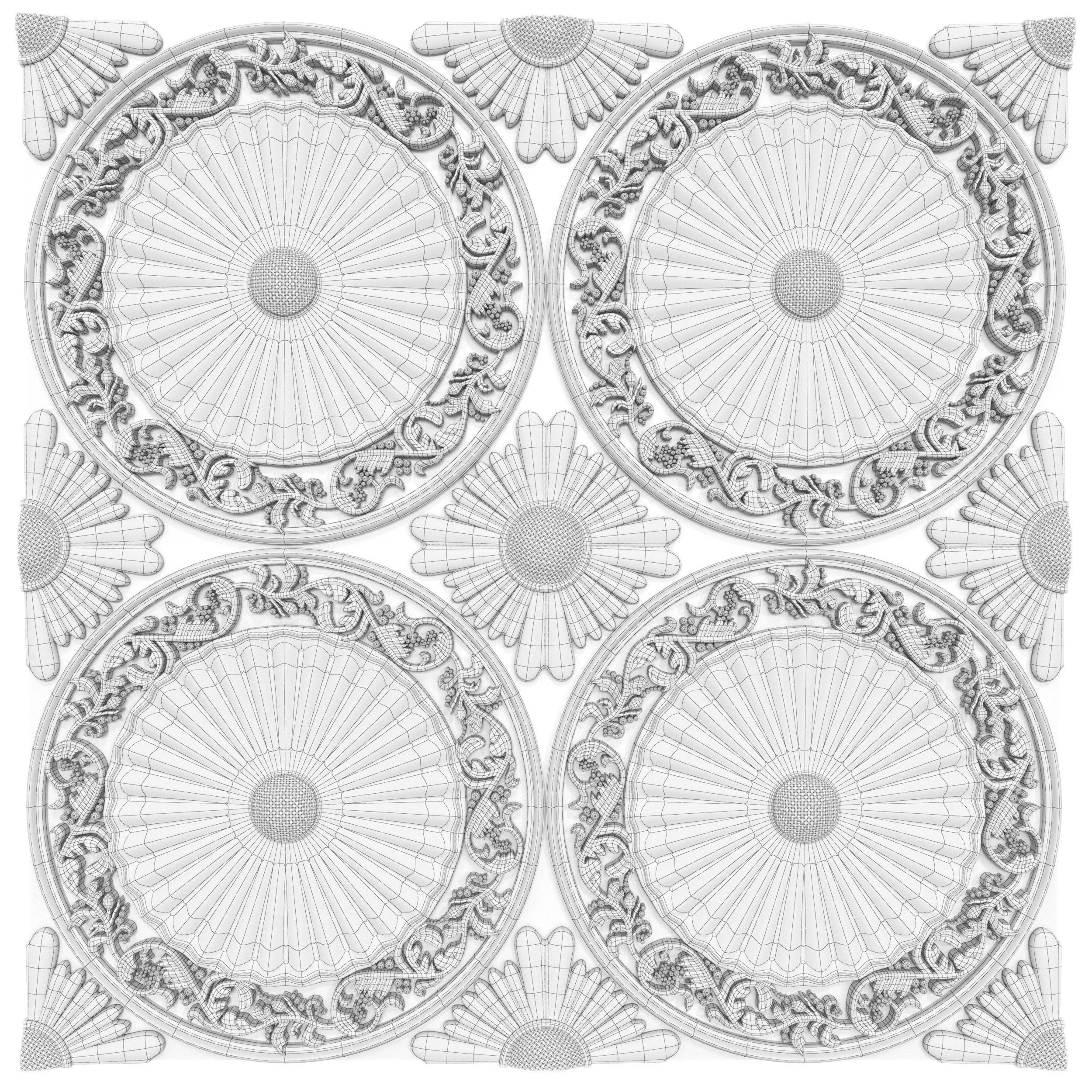 Decorative panels - Set 9 3D model_3