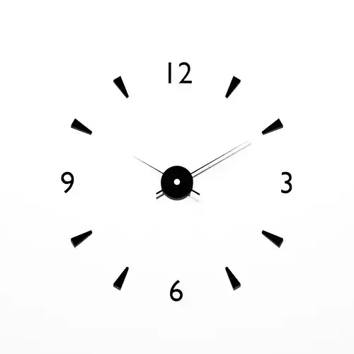 Wall Clock Low-poly 3D model