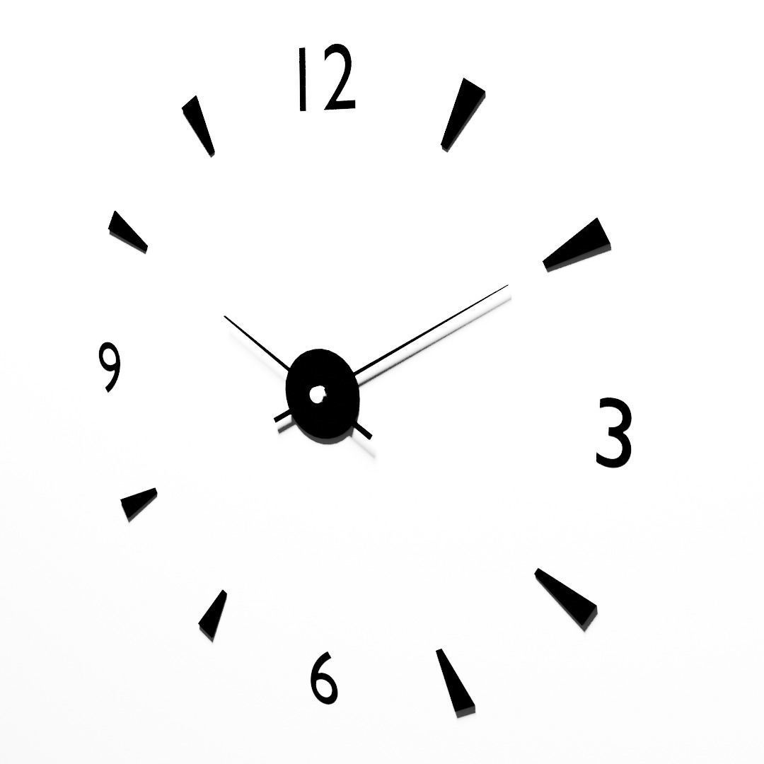 Wall Clock Low-poly 3D model_1