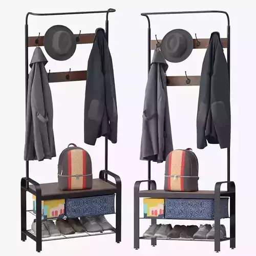 Sunnyglade Vintage Coat Rack 3D model
