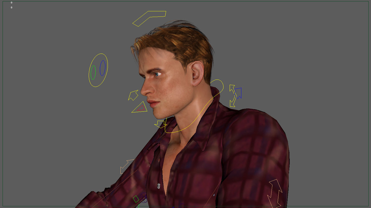 Full Rigged Rider with Motorbike Model 3D model_37