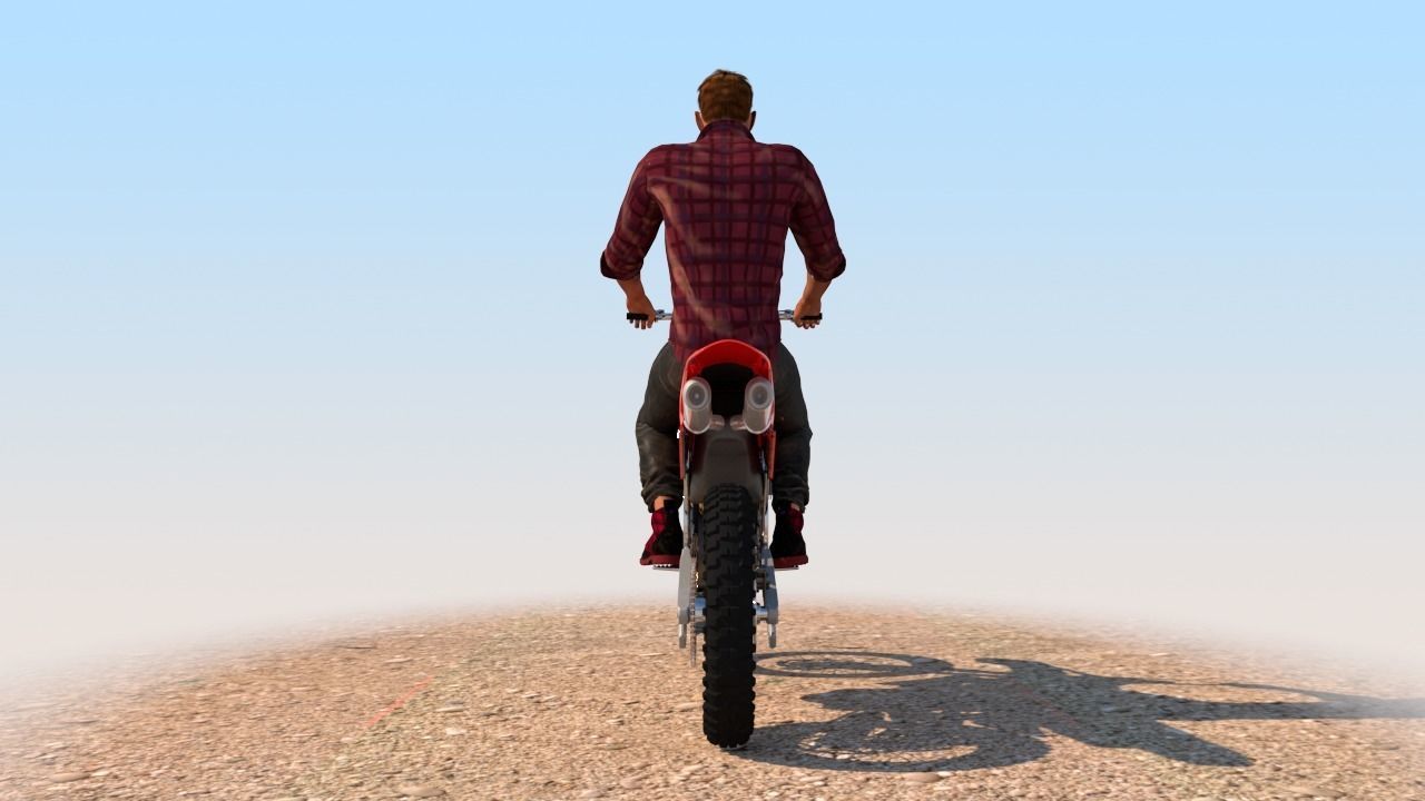 Full Rigged Rider with Motorbike Model 3D model_9