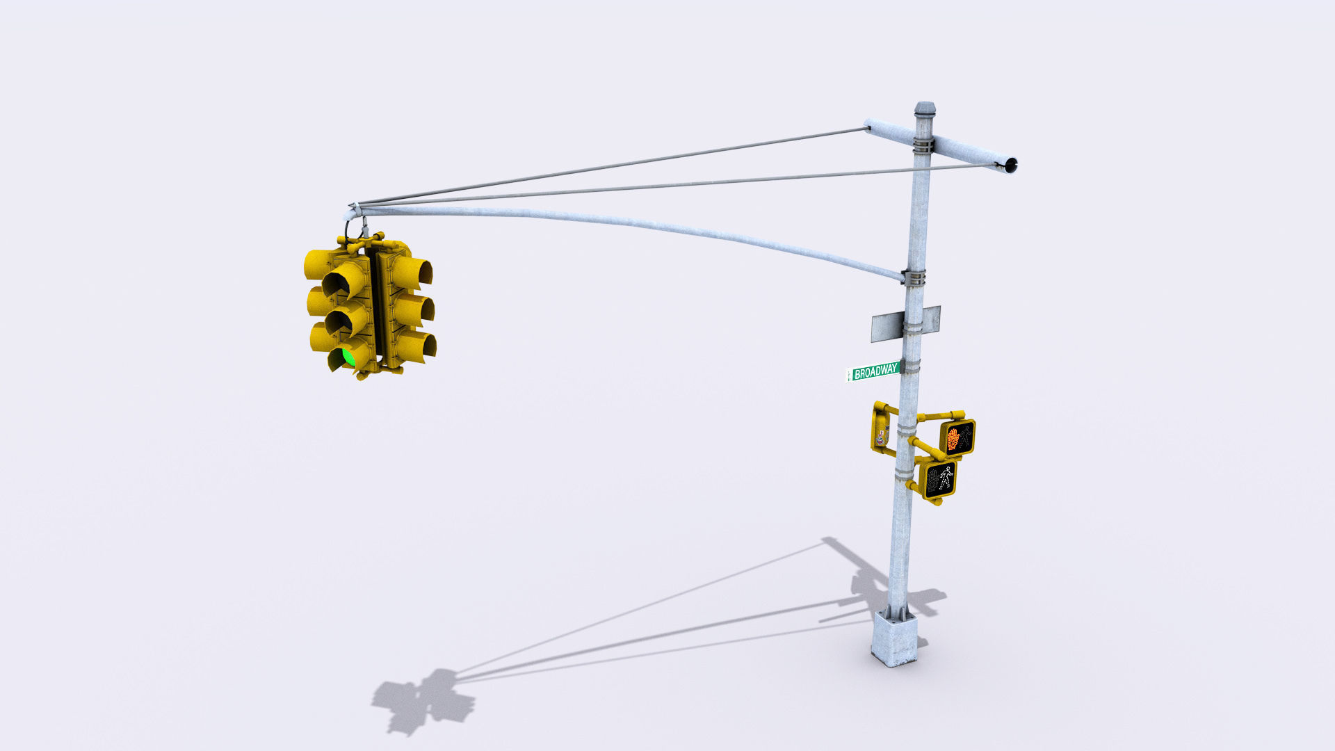 Traffic Lights Low-poly 3D model_5