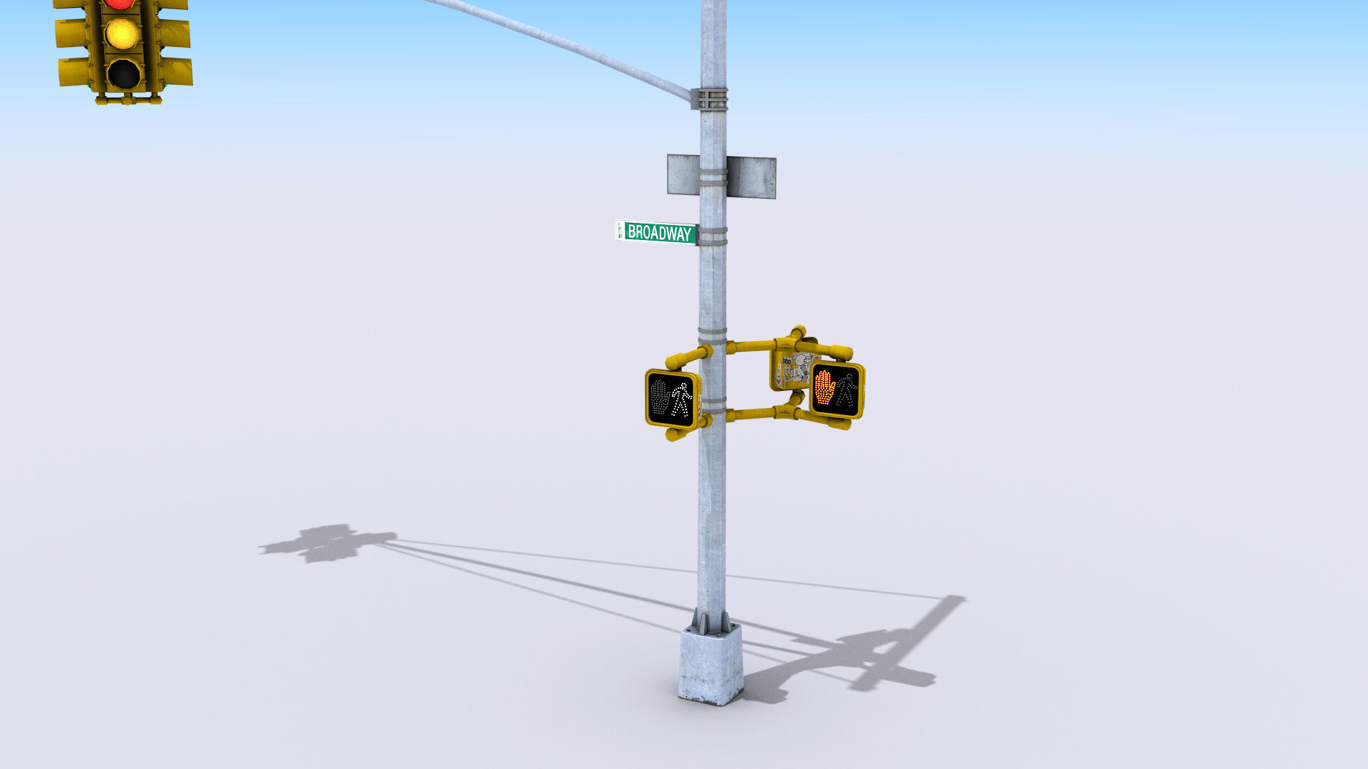Traffic Lights Low-poly 3D model_4