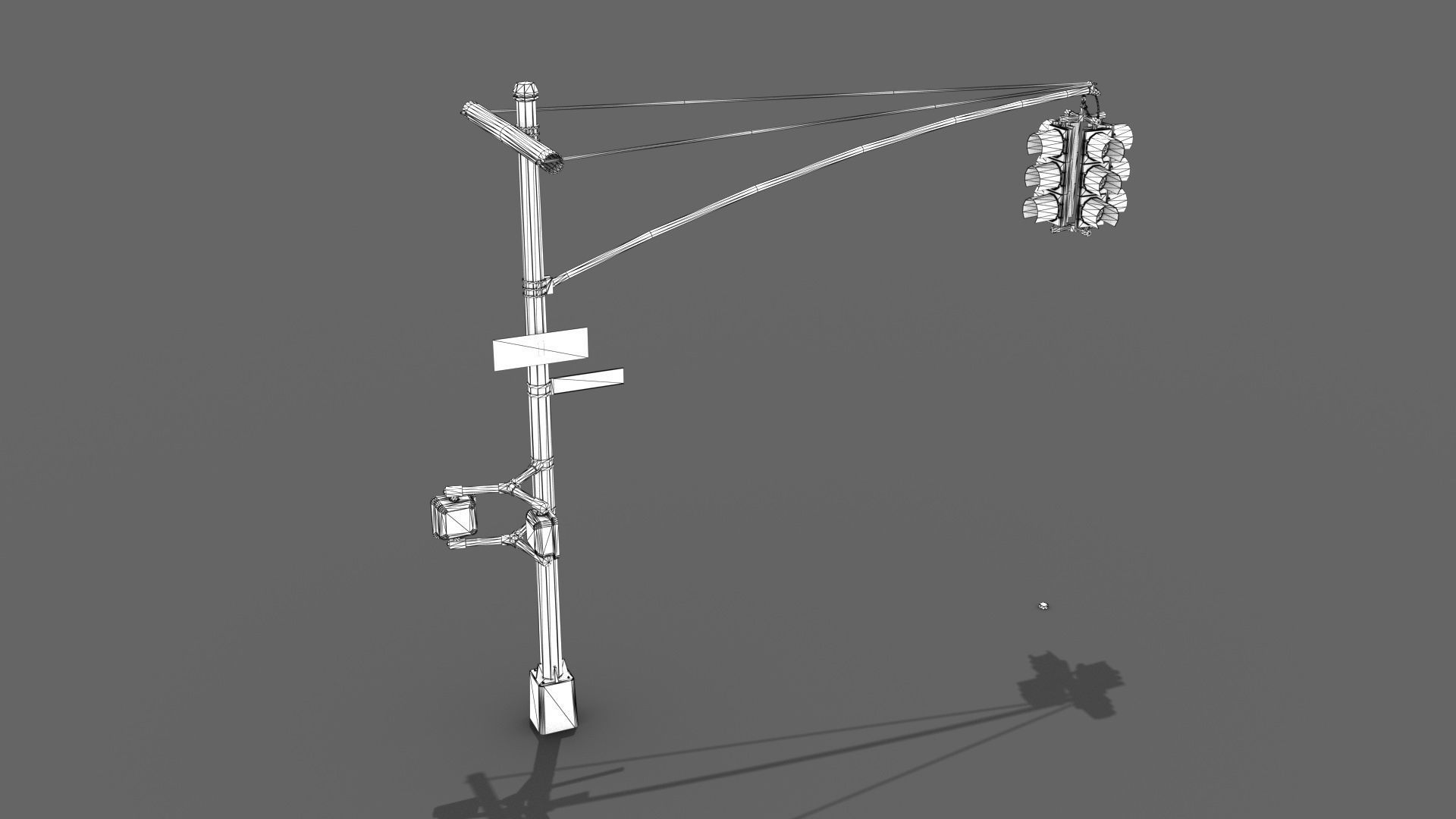 Traffic Lights Low-poly 3D model_10